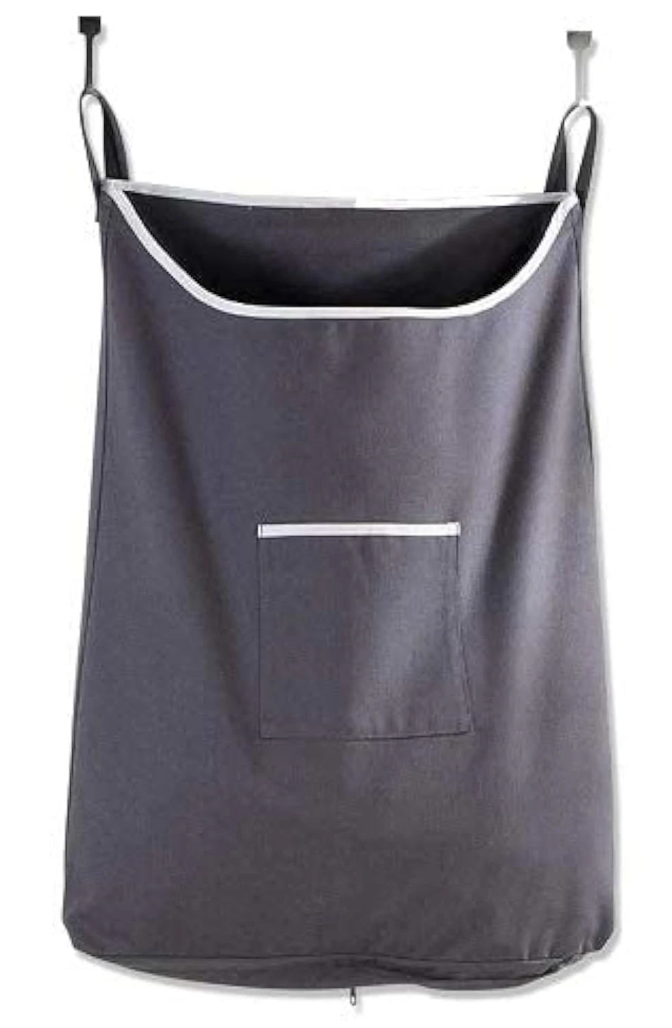 GORISEN Laundry Collector, Laundry Hamper, Door Hanging Laundry bag with hooks (Dark Grey, 65Liters)