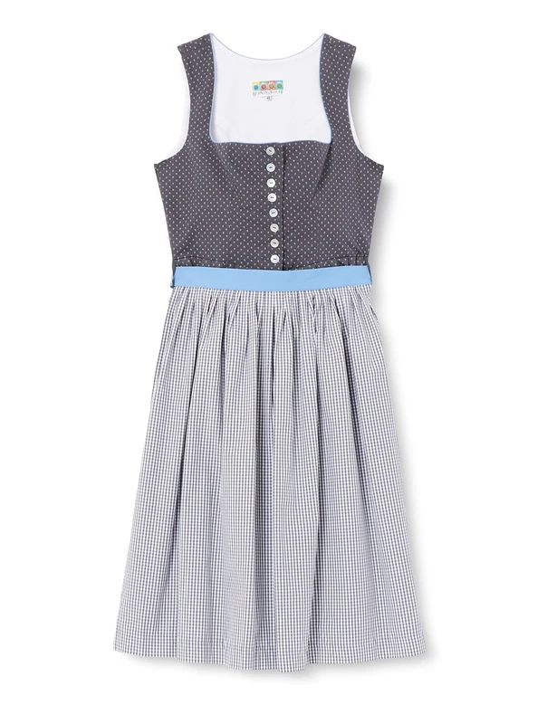 Berwin & Wolff Women's 805249 Dirndl, Multicolour (Grau/Hellblau 1922), 16 (Size: 42)
