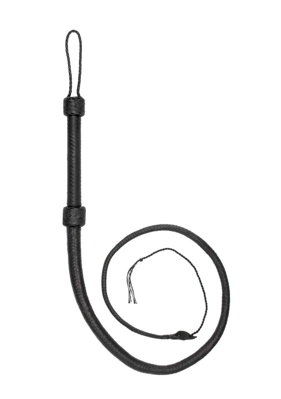 Ouch! by Shots - Pain - Genuine Leather Bullwhip - Black