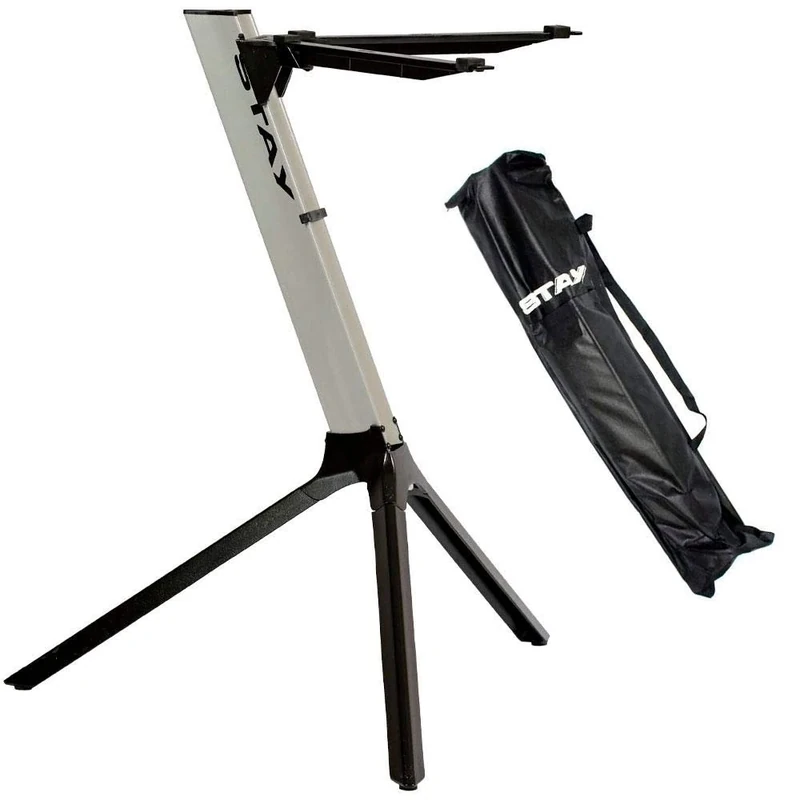 STAY - Single Tier Compact Keyboard Stand with Bag- Silver
