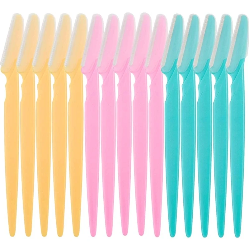 15 Pcs Eyebrow Razors Facial Hair Remover Shaver Trimmer Shaper, Exfoliating Dermaplaning Tool for Women and Men