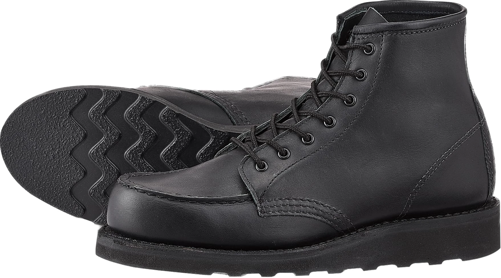 Red Wing Womens 6 Inch Classic Moc Leather Black Boots 4 UK