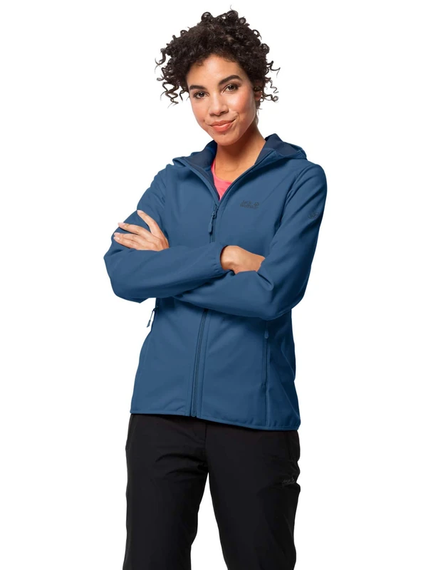 Jack Wolfskin Northern Point Women's Windproof Softshell Jacket, Womens, 1304011-1130001, Indigo-blue, XS - Image 1