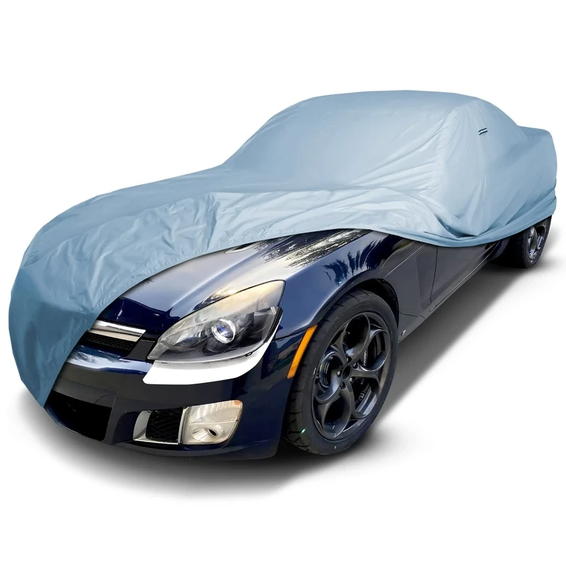 iCarCover Custom Car Cover for 2007-2011 Saturn Sky, Waterproof All-Weather Rain Snow UV Sun Protector Full Exterior Indoor Outdoor Car Cover with Strap