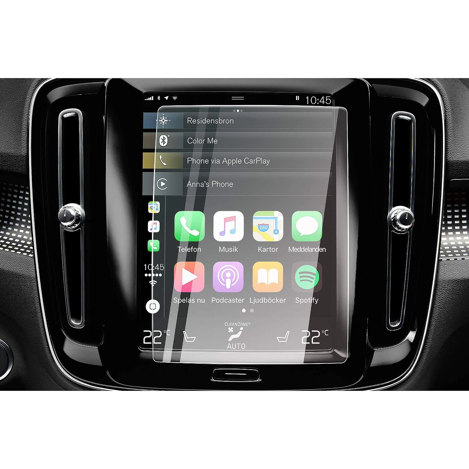 CDEFG Compatible with Volvo XC40 XC60 XC90 V60 V90 S90 S60 C40 2017-2024 2025 Auto Navigation Screen Protector 9H Anti Scratch HD Clarity Tempered Glass Car GPS Protective Film (8.7 Inches)