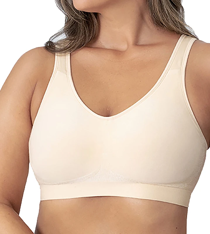 Truekind Shapermint Comfort Bra for Women - Wirefree - Beige - M - Image 1