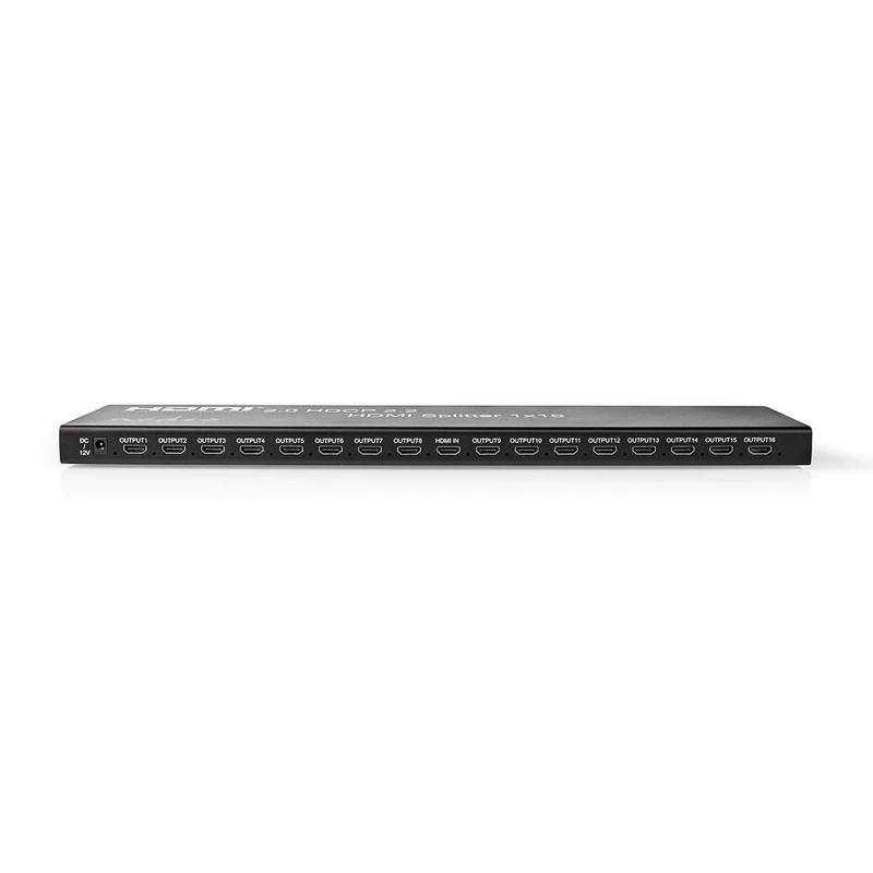Nedis HDMI™ Splitter, 16 Port Ultra HD, 4K2K@60Hz, 3D, Supports HDCP 2.2, Amplifies Digital Video Signal, Connects 1 Device to 16 Ultra HD Screens