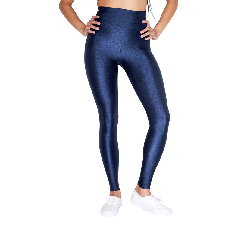 American Apparel Women's Nylon Tricot Leggings, Cobalt, Medium
