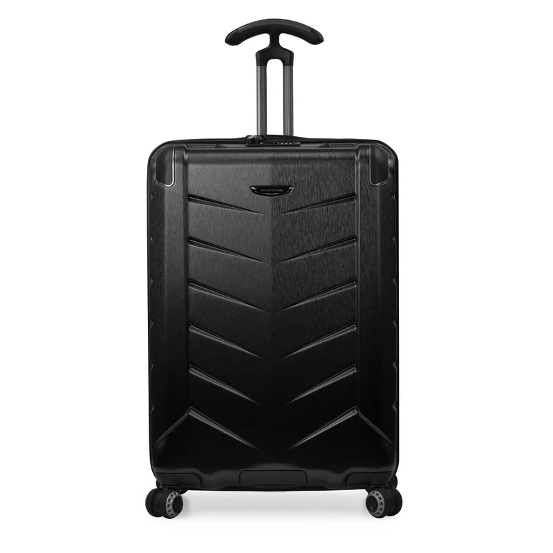 Traveler's Choice Silverwood Ii Hardside Expandable Spinner Luggage, Black, 30" Checked Luggage, Silverwood Ii Hardside Expandable Spinner Luggage