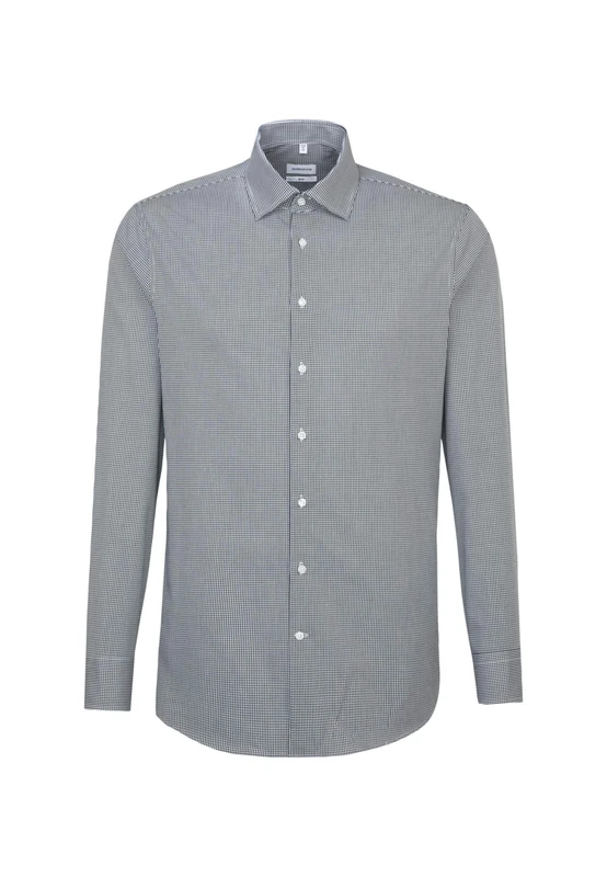 Seidensticker Men's Business Shirt - Regular fit - Non-Iron - Kent Collar - Long Sleeve - 100% Cotton