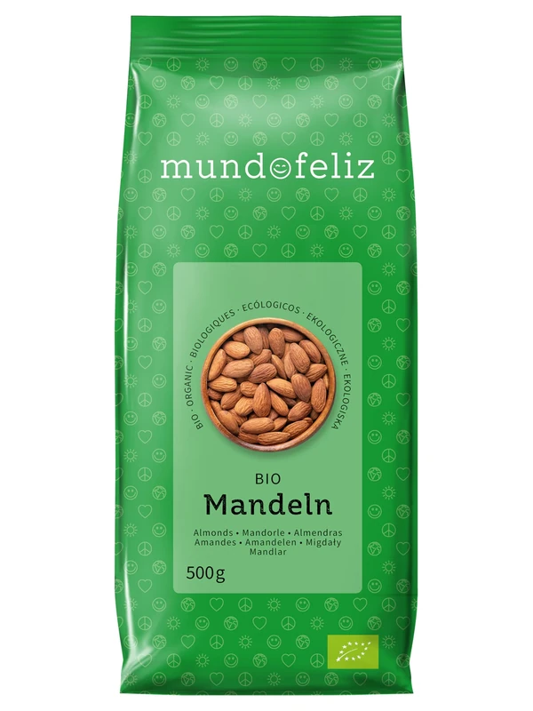 Mundo Feliz - Organic Whole Almonds 2 x 500 g
