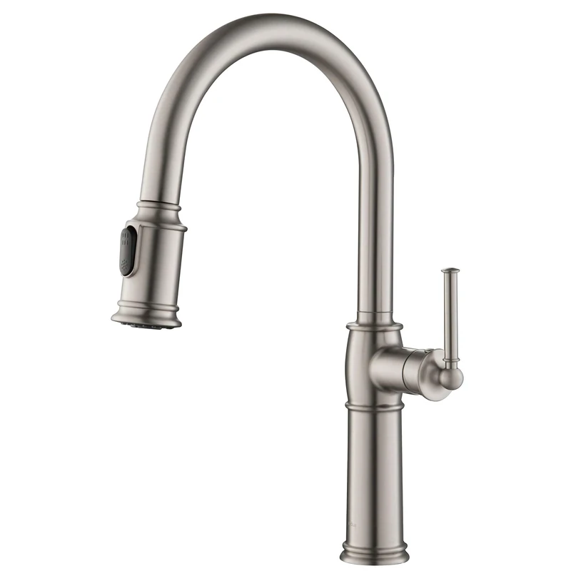 Kraus KPF-1682SFS Sellette Single Handle Pull-Down Kitchen Faucet, Spot Free Stainless Steel
