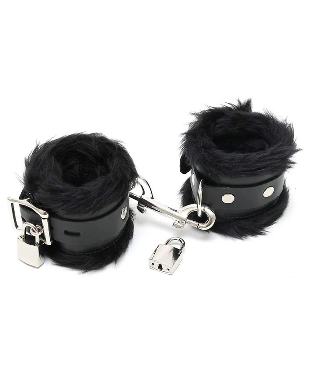 Rimba Padded Handcuffs with padlocks and fur, 0.2 kg