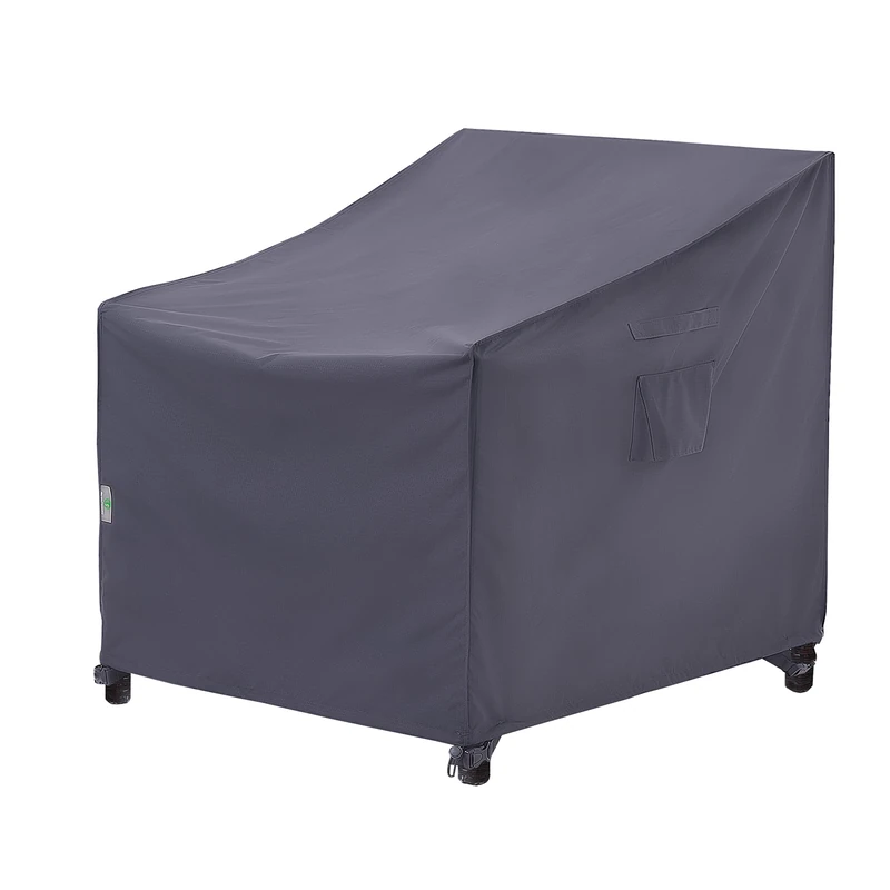 F&J Outdoors Patio Chair Covers, Deep Seat Lounge Chair Dining Chair Cover, Heavy Duty Waterproof UV Resistant Outdoor Furniture Cover, Grey, 35" W x 39" D x 36" H