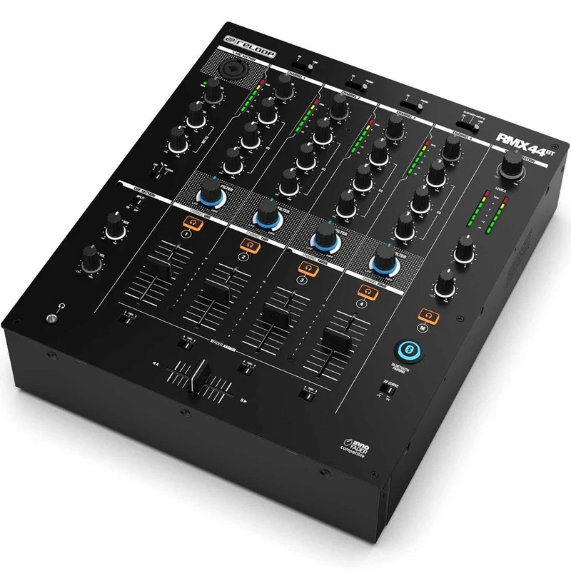 Reloop RMX-44 BT 4-channel DJ mixer with 3 band EQ individual channel filters and Bluetooth input, AMS-RMX-44BT - Image 1