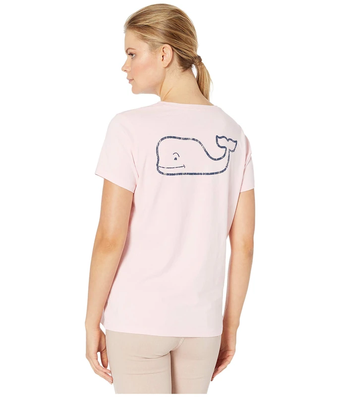 Vineyard Vines Women's Whale Pocket Tee, Flamingo, M