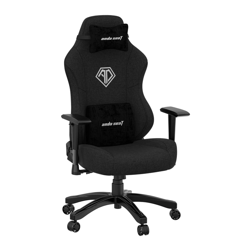 Anda Seat Phantom 3 Gaming Chair - Reclining Video Game Chairs, Ergonomic Gaming Chair, Neck & Lumbar Back Support for Home & Office Desk - Large Premium Black Fabric Gamer Chairs for Adults