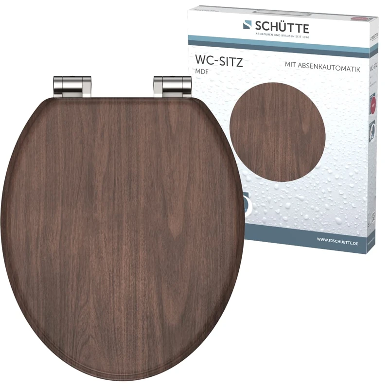 SCHÜTTE Toilet Seat MDF (Dark Wood)