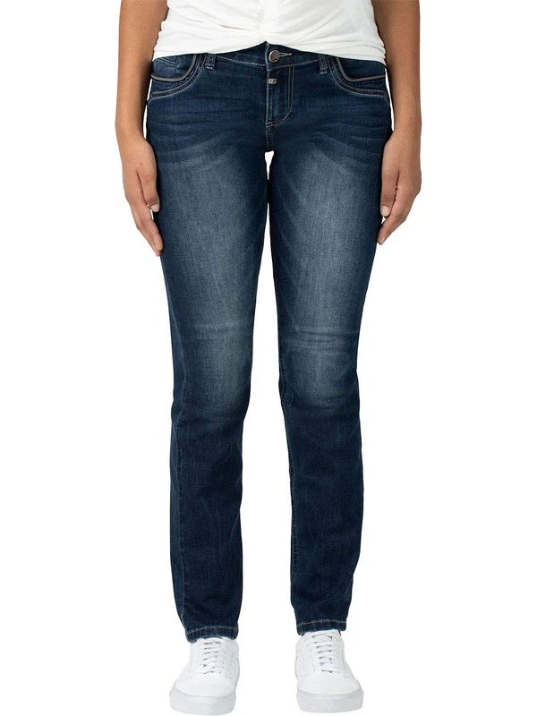 Timezone Women's Slim Tahilatz Straight Jeans, Blue (Blue Royal Wash 3065), W33/L34 (Size: 33/34)