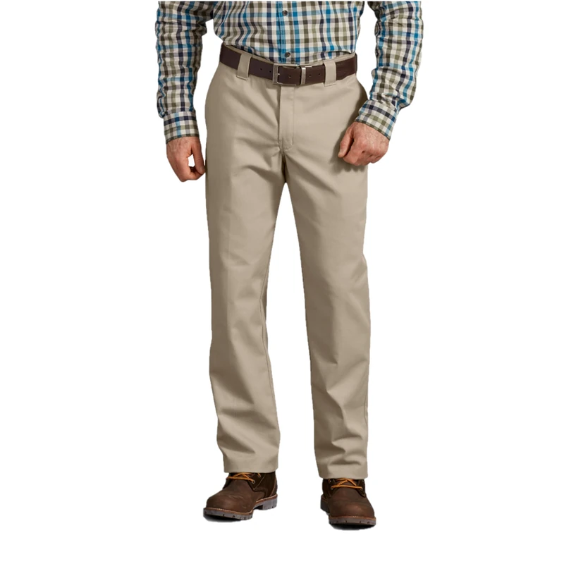 Dickies Men's Regular Fit Active Waist Work Pants Utility, Desert Sand, 34W x 32L