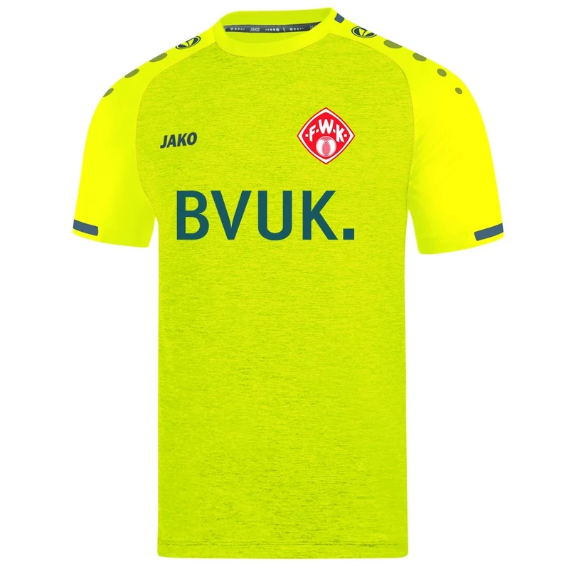 JAKO Ka Children's Soft (Season 19/20) Würzburg Kickers Jersey Light Yellow/Anthracite, 164 - Image 1