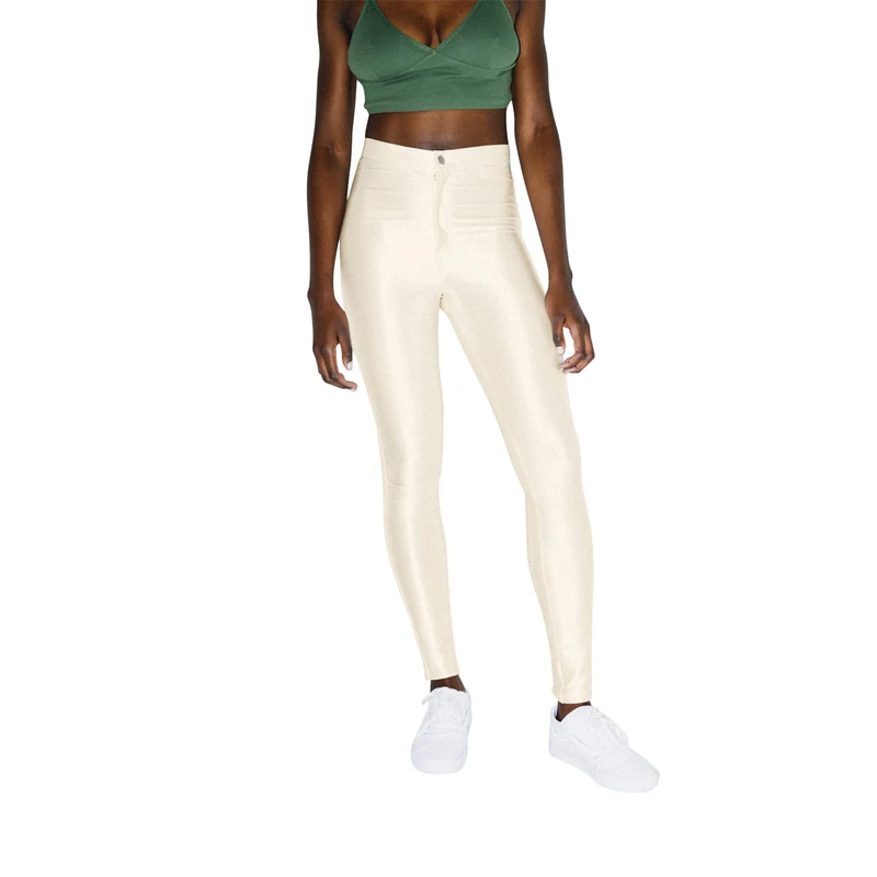 American Apparel Women's The-Disco Pant Leggings, Pearl, M - Image 1