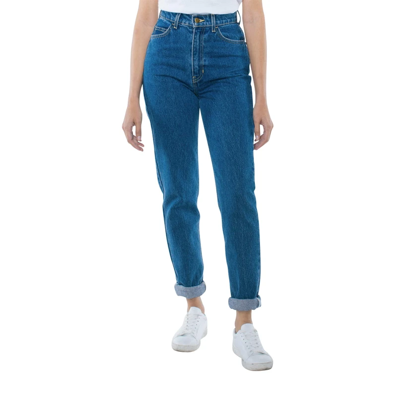American Apparel Women's High-Waist Jean, Medium Wash, 26W x 32L - Image 1