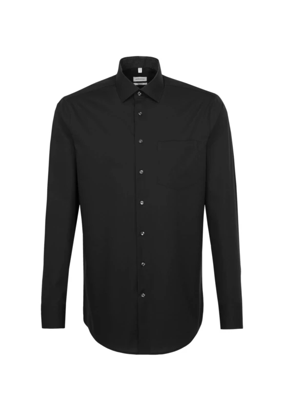 Seidensticker Men's Business Shirt - Regular fit - Non-Iron - Kent Collar - Long Sleeve - 100% Cotton
