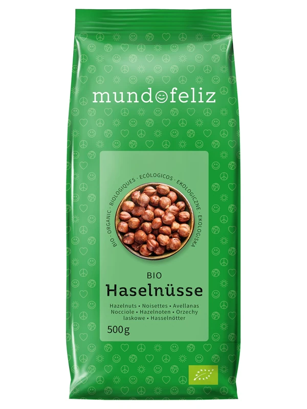 Mundo Feliz - Organic Raw Hazelnuts 2 x 500 g