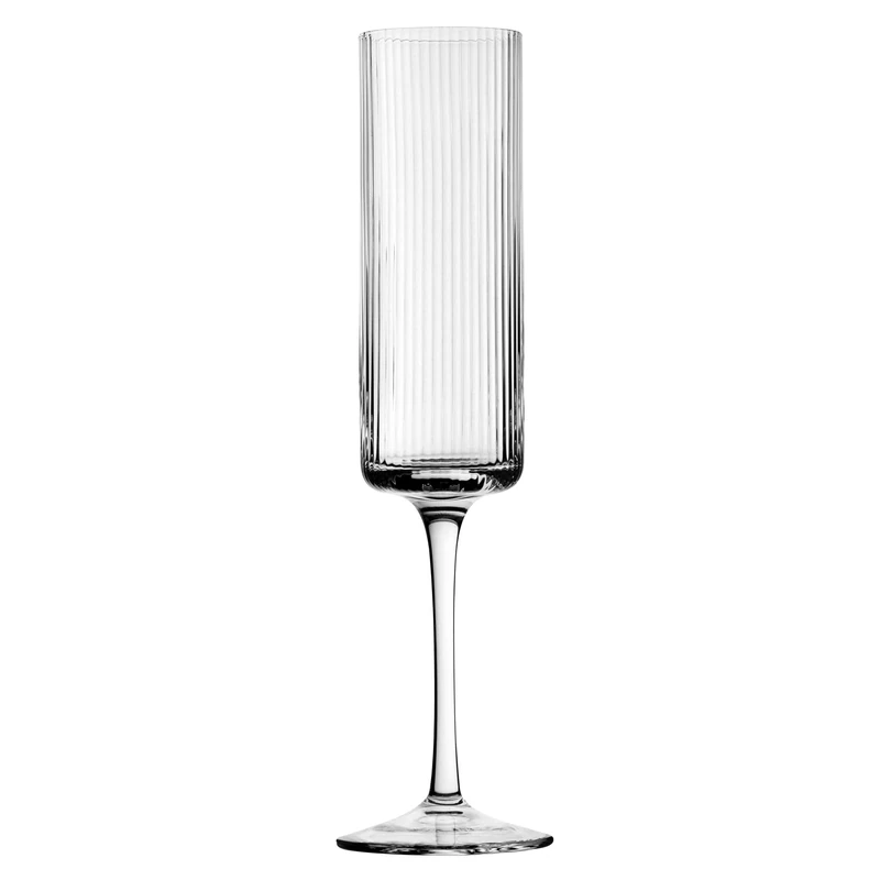 Utopia Hayworth Champagne Flutes 7oz / 200ml - Pack of 6 - Champagne Glasses, Smoke Glasses