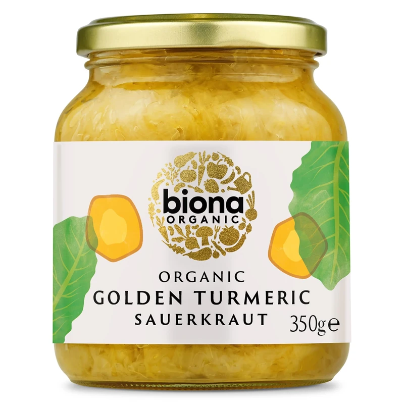 Biona Demeter Organic Sauerkraut Golden Turmeric 350g