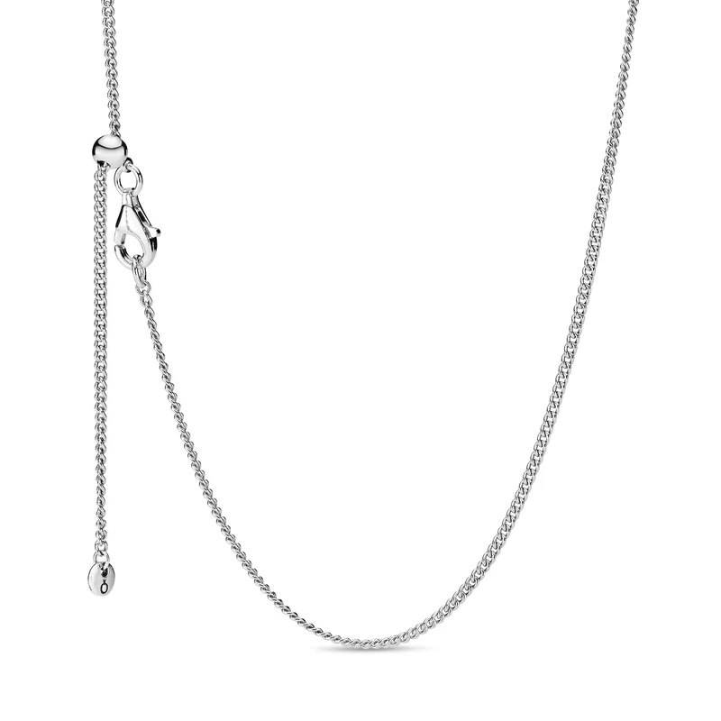 PANDORA Moments Women's Sterling Silver Curb Chain Necklace, 60cm, No Box