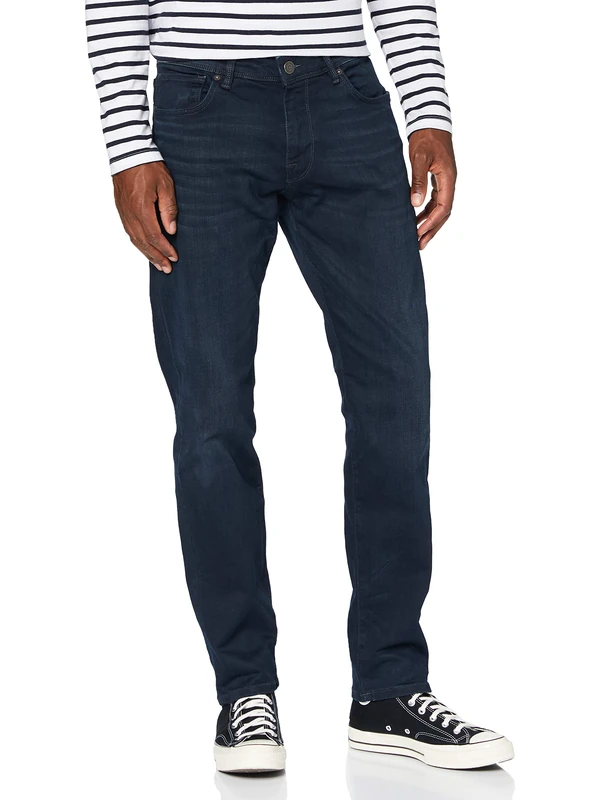 SELECTED HOMME Male Straight Fit Jeans 6155 - Superstretch Blue Black, Blue Black Denim, 31 W/32 L