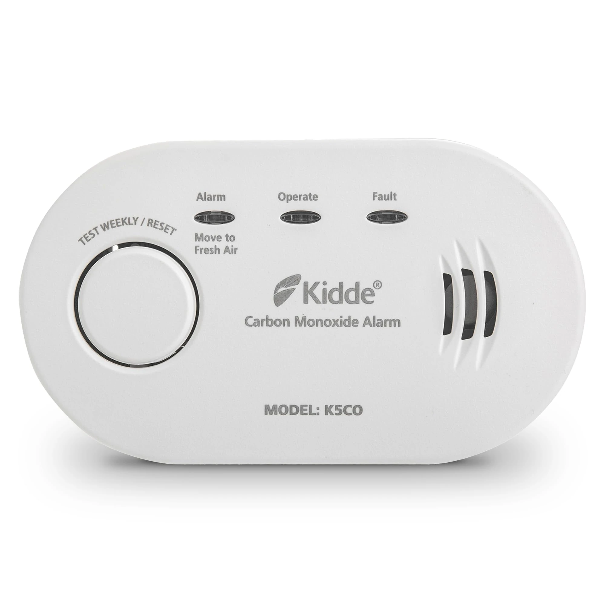 Kidde 5CO Carbon Monoxide Alarm and Detector with AA Batteries - 10 Year Sensor Life CO Alarm for Home