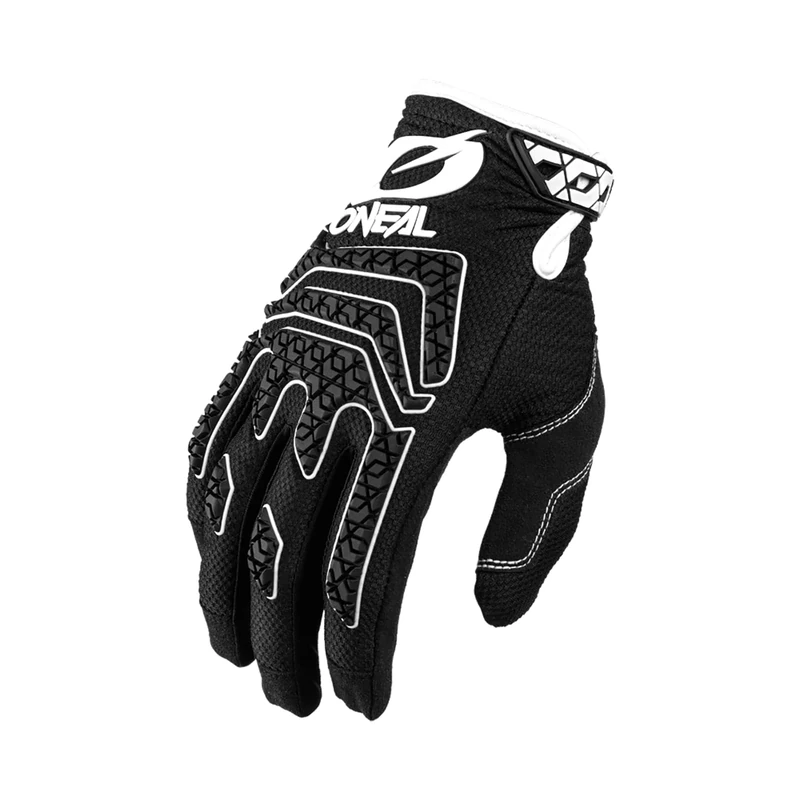 O'NEAL | Cycling & Motocross Gloves | MX MTB DH FR Downhill Freeride | Durable, Flexible Materials, Silicone Print for Grip | Sniper Elite Glove | Adult | Black White | Size XXL