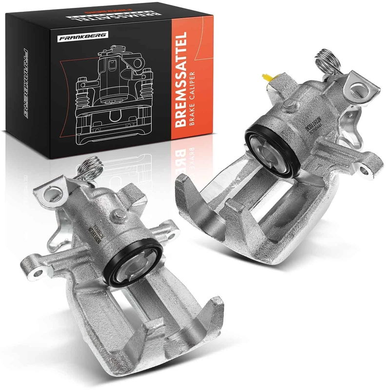 Frankberg 2x Brake Caliper Disc Brake Rear Left Rights Compatible with Transporter V Box/Bus/Platform/Chassis M.u.l.t.i.v.a.n V VI Replace# 7H0615424A