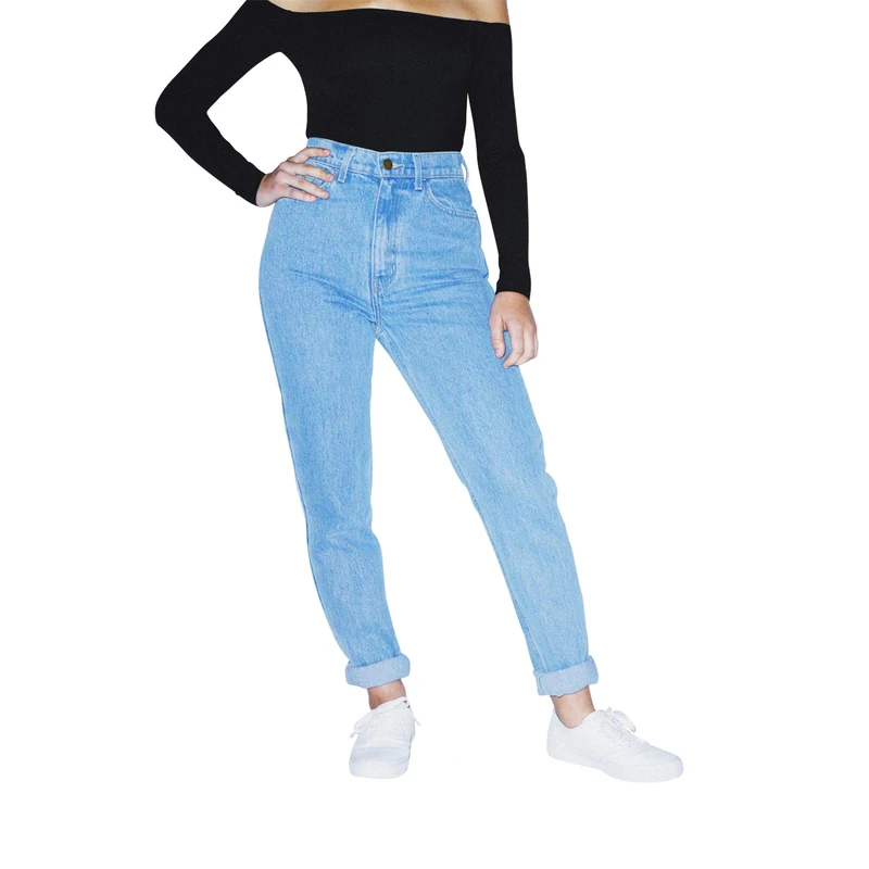 American Apparel Women's High-Waist Jean, Light Wash, 25W x 32L