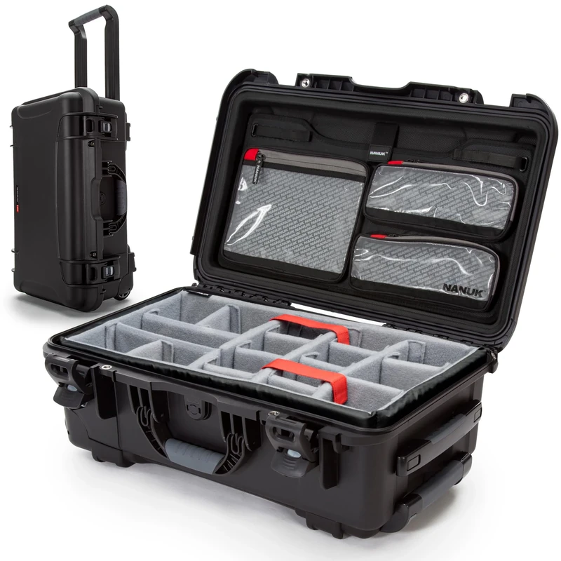 NANUK 935 Pro Photo Kit - Waterproof Hard Case for Camera, with Padded Dividers and Wheels, 56 x 36 x 23 cm - Dustproof and Shockproof, Cabin Baggage Approved - Black