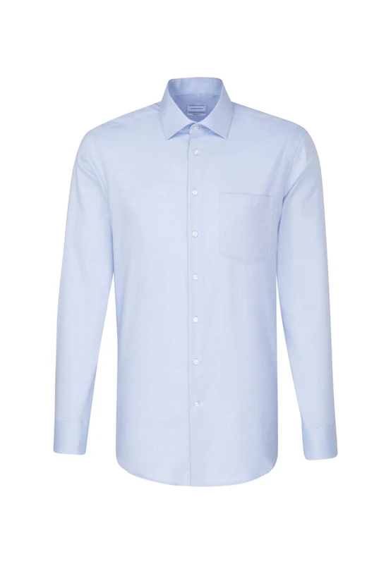 Seidensticker Men's Business Shirt - Regular fit - Non-Iron - Kent Collar - Long Sleeve - 100% Cotton