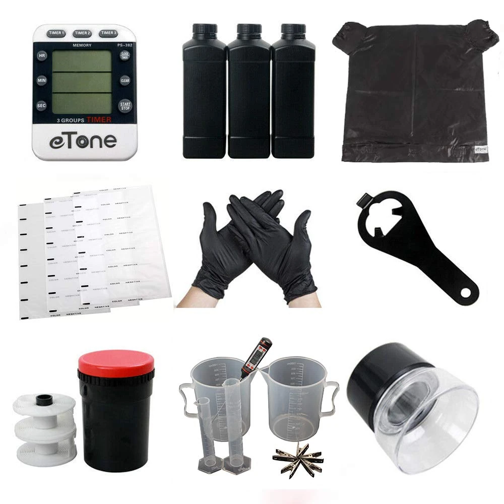 Darkroom Developing Equipment Kit Film Processing 120 135 35mm Color B&W Film Processing Kit Film Processing Starter Kit