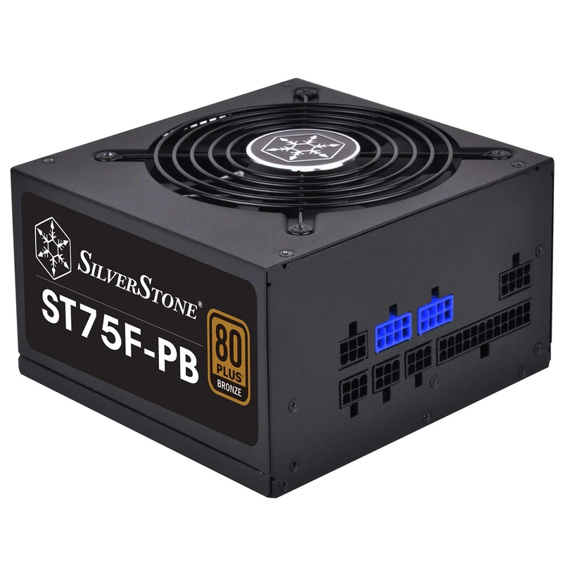 SilverStone SST-ST75F-PB - Strider Plus Series, 750W 80 Plus Bronze ATX PC Power Supply, Low Noise 120mm, 100% modular