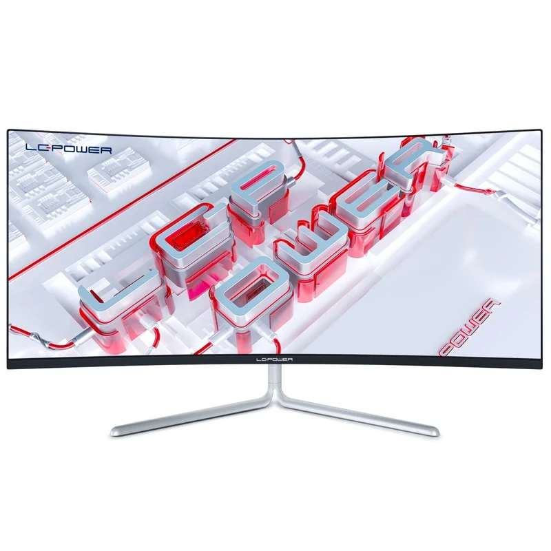 LC-Power 34 inch Ultrawide QHD Curved Gaming Monitor, 3440x1440, 100Hz, DP/HDMI, Adaptive Sync, Low Blue, GamePlus, Flicker-Free, VESA, LC-M34-UWQHD-100-C-V3