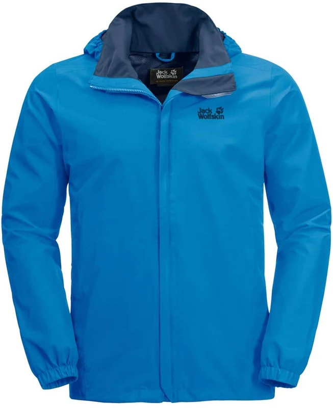 Jack Wolfskin Men's Stormy Point Hardshell Jacket, brilliant blue, M