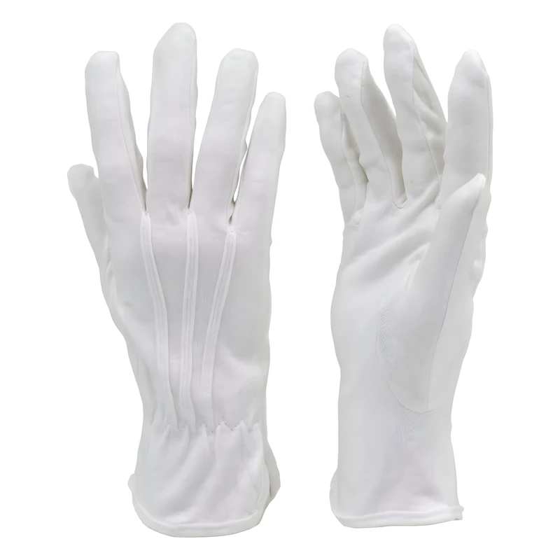 G & F PRODUCTS 100% White Cotton Marching Band Parade Glove Formal Dress gloves service gloves inspection gloves, 12 pair s(24 Pieces) size Medium - Image 1
