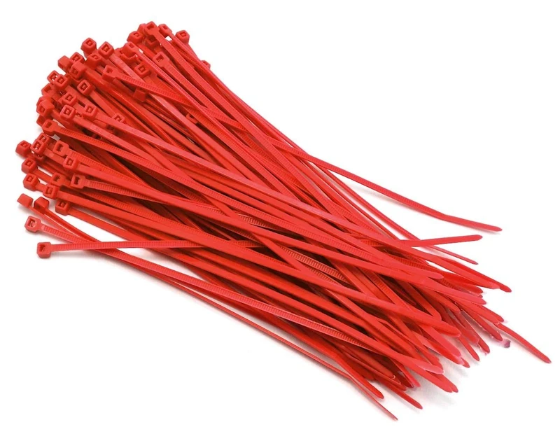 HellermannTyton T50R2M4UL 8" Red Plenum UL Rated Cable Ties - 1000PK - Image 1