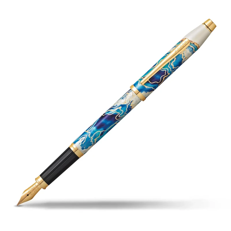 CROSS Wanderlust Malta - Fountain Pen with Fine Nib incl. Premium Gift Box - Refillable Cartridge Pen