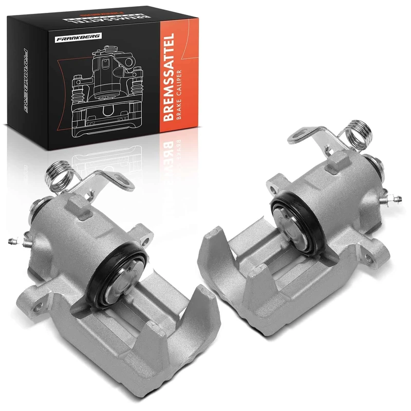 Frankberg 2x Brake Caliper Disc Brake Rear Left Right Aluminium Compatible with Golf IV Variant A3 TT Leon Toledo II O.c.t.a.v.i.a I B.o.r.a Variant Replace# 1J0615423B