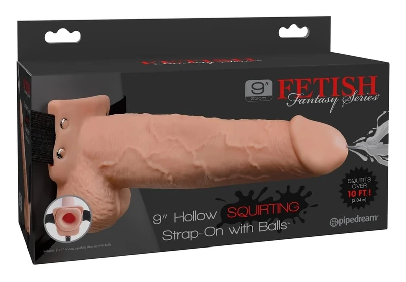 Fetish Fantasy Series Hollow Squirting Strap-On, 22 cm, Light, 388 g 3398-21