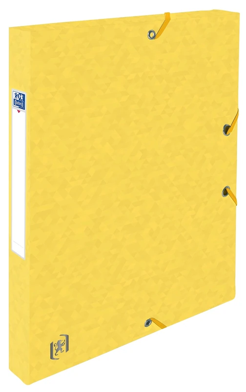 Oxford A4 Top File Cardboard Box 2.5cm Spine - Yellow (Pack of 12)