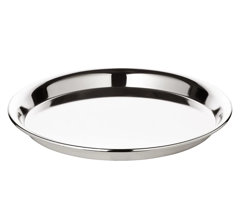 EDZARD Marlene Serving Tray Round Silver with Anti-Tarnish Treatment Diameter 34 cm